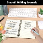 Segfly Spiral Notebook, A5 Lined Travel Writing Notebooks Journal, Memo Notepad Sketchbook, Students College Office Business Subject Diary Ruled Book Journal-Black Cover